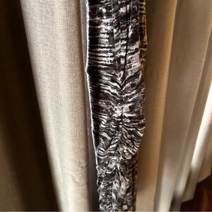 Black and White Ruched Dress